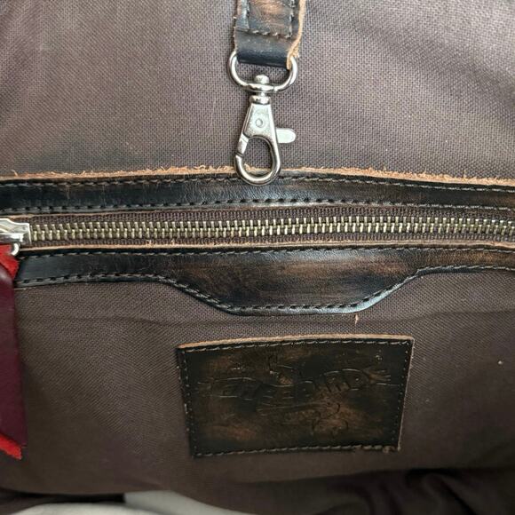 Freebird Mara Pink Croco embossed leather large tote bag distressed RARE - Picture 7 of 16